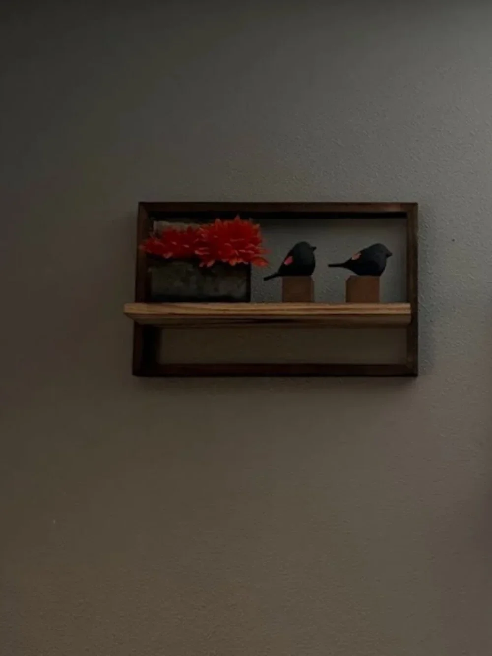Wall Shelf Rustic Wooden Wall Hanging Lightweight Shelving Farmhouse 15.5